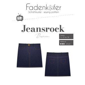 Fadenkäfer Papierschnittmuster Jeansrock Damen