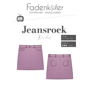 Fadenkäfer Papierschnittmuster Jeansrock Kinder