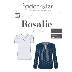 Fadenkäfer Papierschnittmuster Schluppenbluse Rosalie Kinder