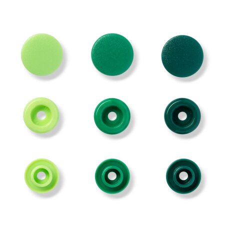 Color Snaps Druckknöpfe grün, Prym Love, Kunststoff 12,4mm, 30 Stück (393001)