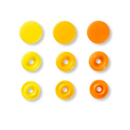 Color Snaps Druckknöpfe Gelb, Prym Love, Kunststoff 12,4mm, 30 Stück (393004)