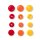 Druckknopf Color, Prym Love, Blume, 13,6mm, Gelb Rot Orange 21 Stück  (393080)