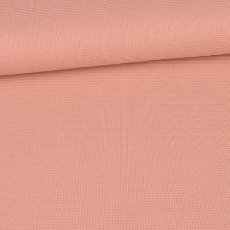 Waffelpiqué Jersey - Uni Zartrosa