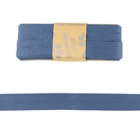 Viskosejersey Schrägband Einfassband 20mm - Jeansblau 3m