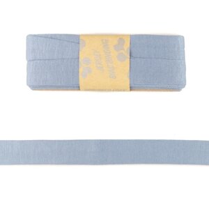 Viskosejersey Schrägband Einfassband 20mm - Jeansblau...
