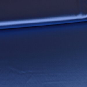 Satin Stretch Stoff - Uni Royal Blau