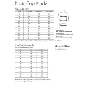 Fadenkäfer Papierschnittmuster Basic-Top Kinder