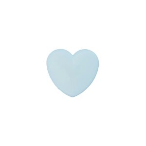 Poly-Knopf Öse Herz 15mm h-blau