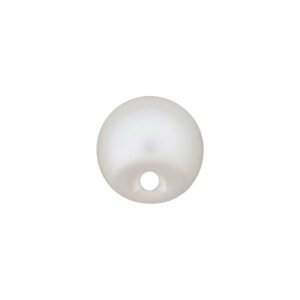 Poly-Knopf Öse Perle 10mm weiß
