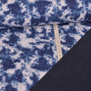 Softshell - Batik Blau Weiß