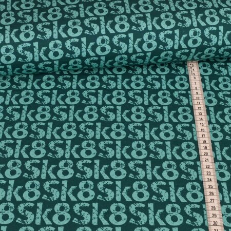 Sommersweat French Terry Swafing - "Sk8" by lycklig design - Petrol Mint