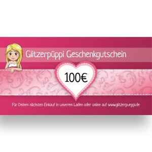 Gutscheinkarte gedruckt 100 EURO