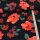 Viskose Bubble Crash - Blumen Rot Navy