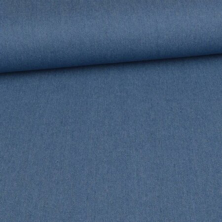 Uni Baumwoll Jeansstoff - Blau