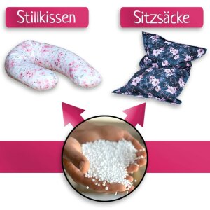 EPS Perlen Styropor-Kügelchen Füllmaterial für Sitzsäcke, Kissen und Kuscheltiere | Made in Germany - Lebensmittelzertifiziert! 20 Liter