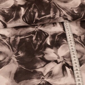 Viskose - Abstrakter Blütenwirbel - Grau