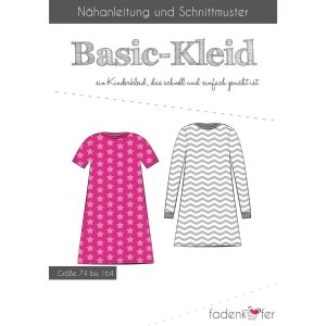 Fadenkäfer Papierschnittmuster Basic-Kleid für Kinder