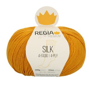 REGIA Sockenwolle Premium Silk 4-fädig, 00025 Gold 100g