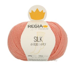 REGIA Sockenwolle Premium Silk 4-fädig, 00032 Apricot 100g