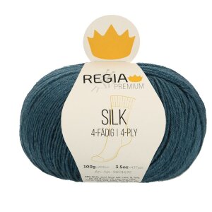 REGIA Sockenwolle Premium Silk 4-fädig, 00065 Teal 100g