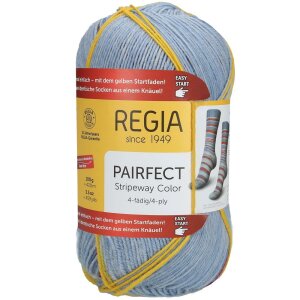 REGIA Sockenwolle Color Pairfect Line 4-fädig, 02297 Jeans-Sky 100g