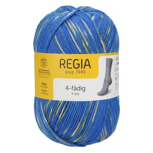 REGIA Sockenwolle Color 4-fädig, 01281 Happy Ocean 100g