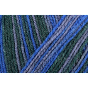 REGIA Sockenwolle Color 4-fädig, 02595 Blue-Green 100g