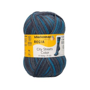 REGIA Sockenwolle Color 4-fädig, 02890 Midtown 100g