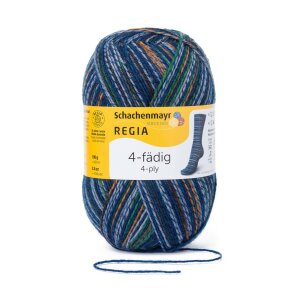 REGIA Sockenwolle Color 4-fädig, 03731 Beduine 100g