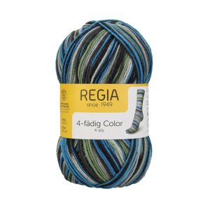 REGIA Sockenwolle Color 4-fädig, 03803 Olive 100g