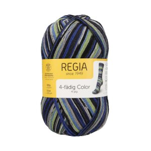 REGIA Sockenwolle Color 4-fädig, 03805 Pea Green 100g