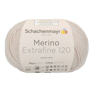 Schachenmayr Merinowolle Extrafine 120, 00103 Leinen 50g