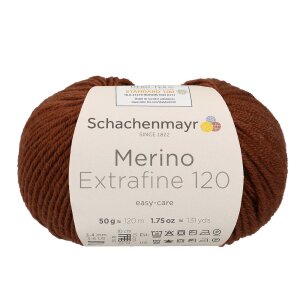Schachenmayr Merinowolle Extrafine 120, 00107 Kupfer 50g