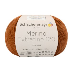 Schachenmayr Merinowolle Extrafine 120, 00110 Marone 50g