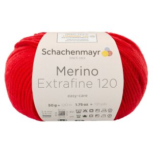 Schachenmayr Merinowolle Extrafine 120, 00130 Tomate 50g