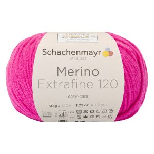 Schachenmayr Merinowolle Extrafine 120, 00137 Pink 50g