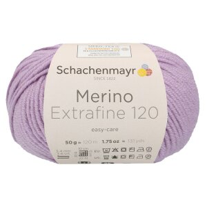 Schachenmayr Merinowolle Extrafine 120, 00145 Flieder 50g