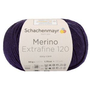 Schachenmayr Merinowolle Extrafine 120, 00149 Aubergine 50g