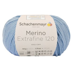 Schachenmayr Merinowolle Extrafine 120, 00152 Hellblau 50g