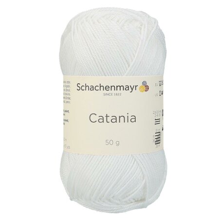 Schachenmayr Catania Baumwolle, 00106 Weiß 50g
