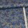 Baumwolle Webware Foil Print - Weihnachtszauber Sträucher auf Jeansblau