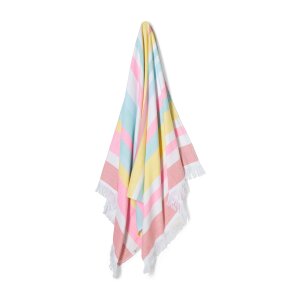 Liou Badehandtuch „Bahama Mama“ mit Hamamstoff & Frottee Rückseite aus 100% Baumwolle (140x70cm)