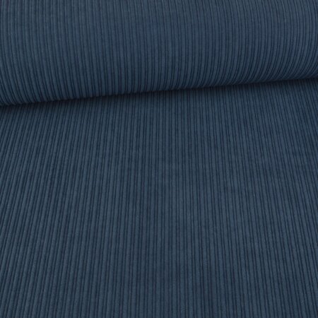 Feincord Stretch Uni Jeansblau