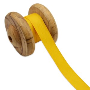 Ripsband Uni 25 mm - Gelb