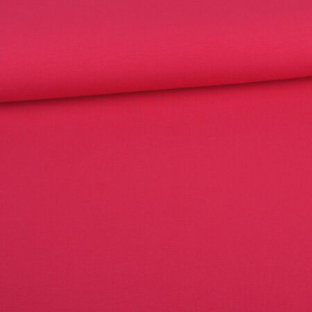 1 Reststück 0,75m Glitzerpüppi Uni French Terry - Pink