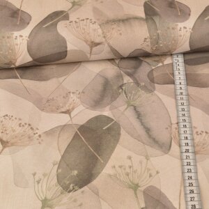 Canvas - Dreamly Dandelions Taupe - Creme