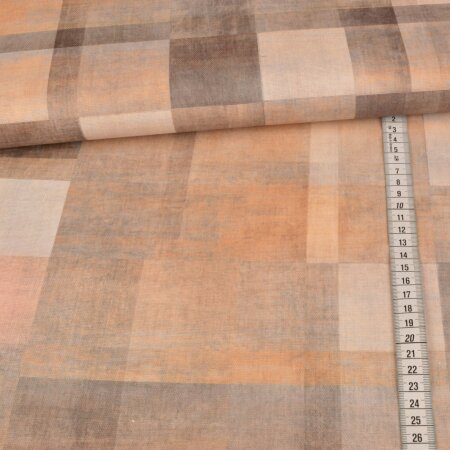 Canvas - Karomuster Taupe Beige