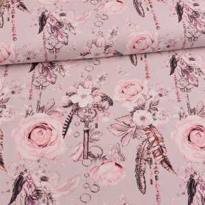 VORBESTELLUNG!!! Jersey Lovely Keys & Roses Hellgrau...