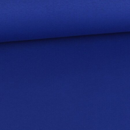 1 Reststück 0,40m Wintersweat Kuschelsweat Uni Royal Blau