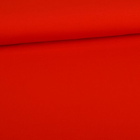 1 Reststück 0,65m Glitzerpüppi Uni Baumwoll Jersey - Rot